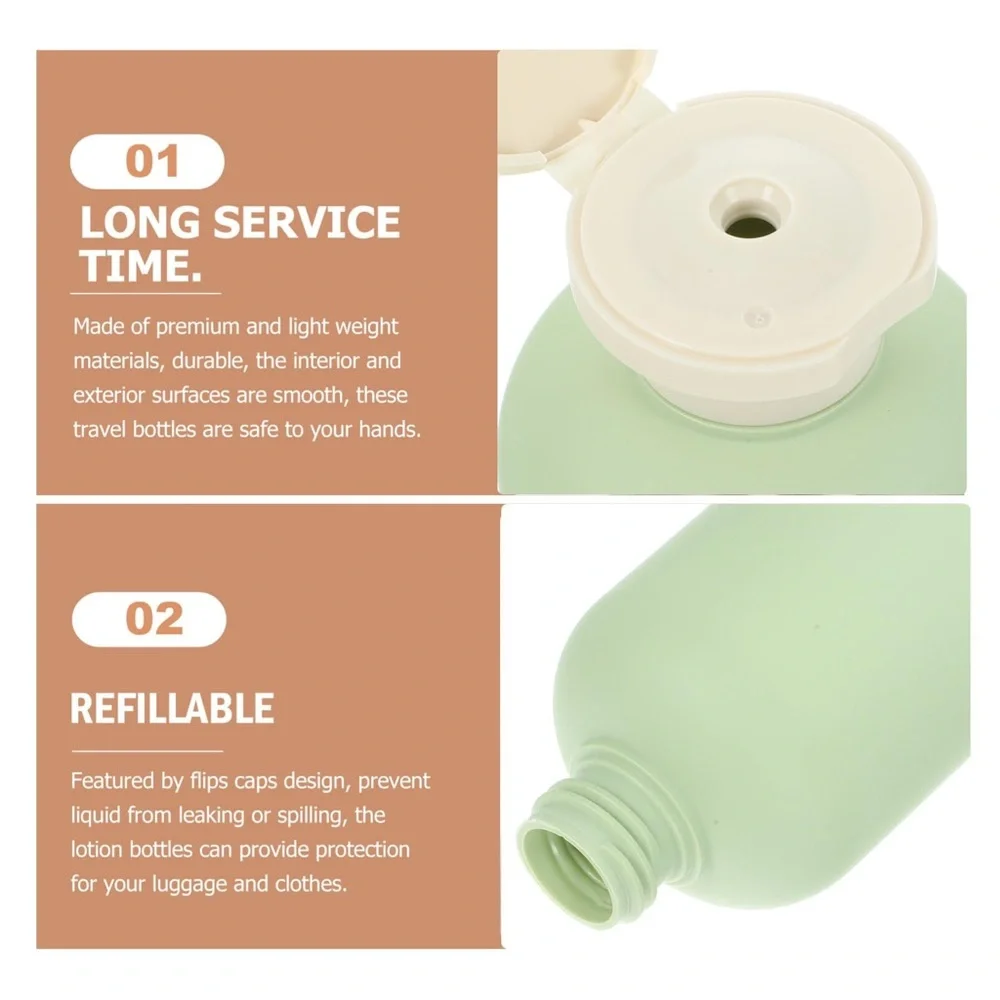 NEW! 2pcs Squeeze Bottles, Travel Bottles, Refillable Lotion Bottles, Flip Tops